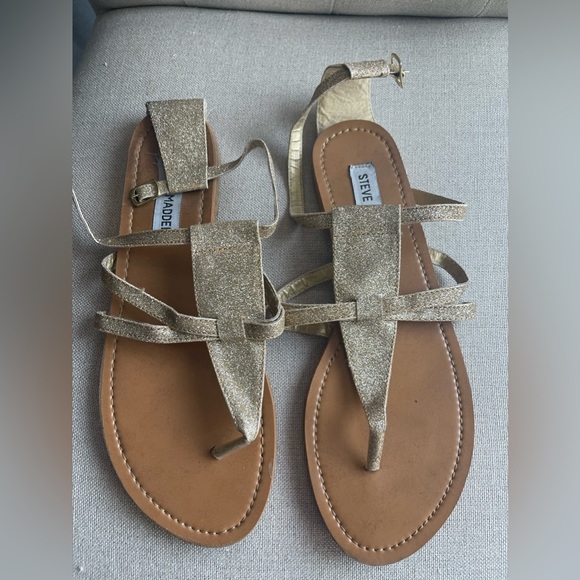 Steve Madden Shoes Gold Sparkle Sandals Poshmark Fall And Winter Hanging Baskets Ceropegia Woodii Heartless